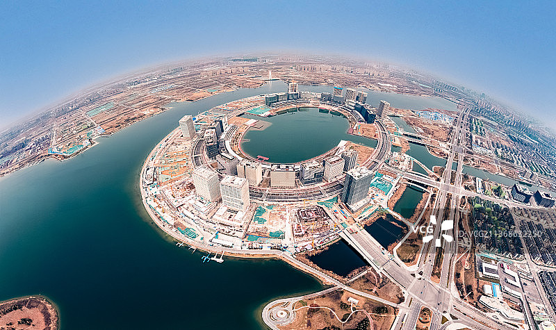 北龙湖金融岛全景俯瞰图片素材