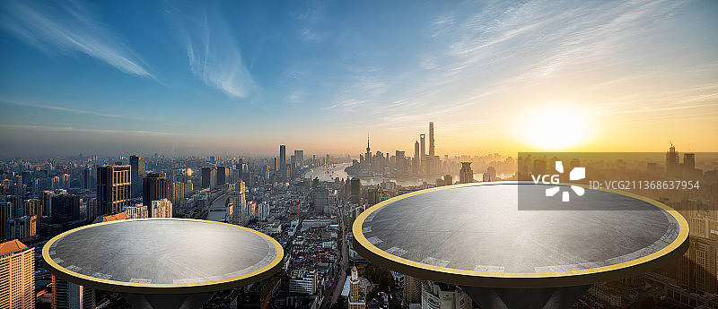 上海城市风光平台图片素材