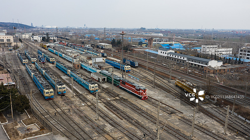 河南焦作月山火车编组站北煤南运图片素材