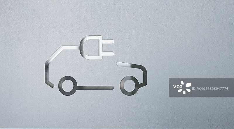 新能源汽车简笔画标识图片素材