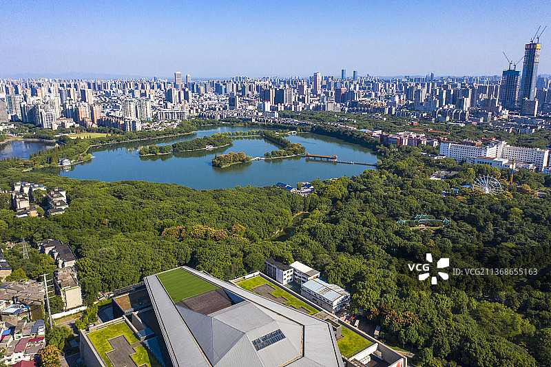 航拍湖南长沙烈士公园图片素材