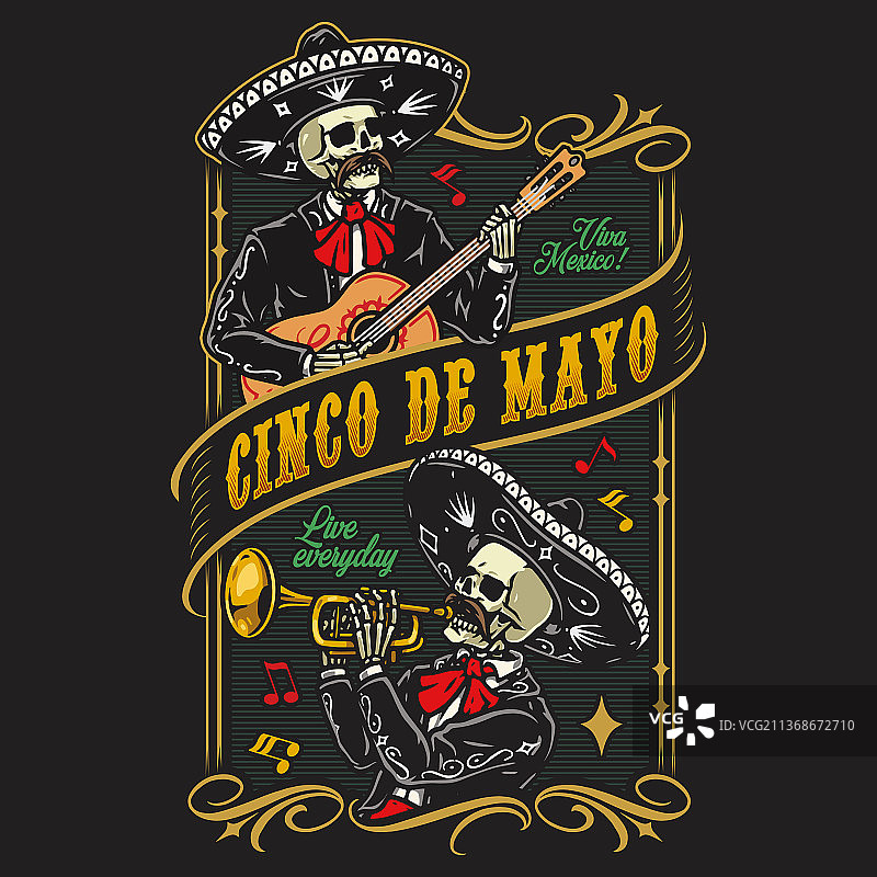 墨西哥流浪乐队表演者演奏乐器图片素材