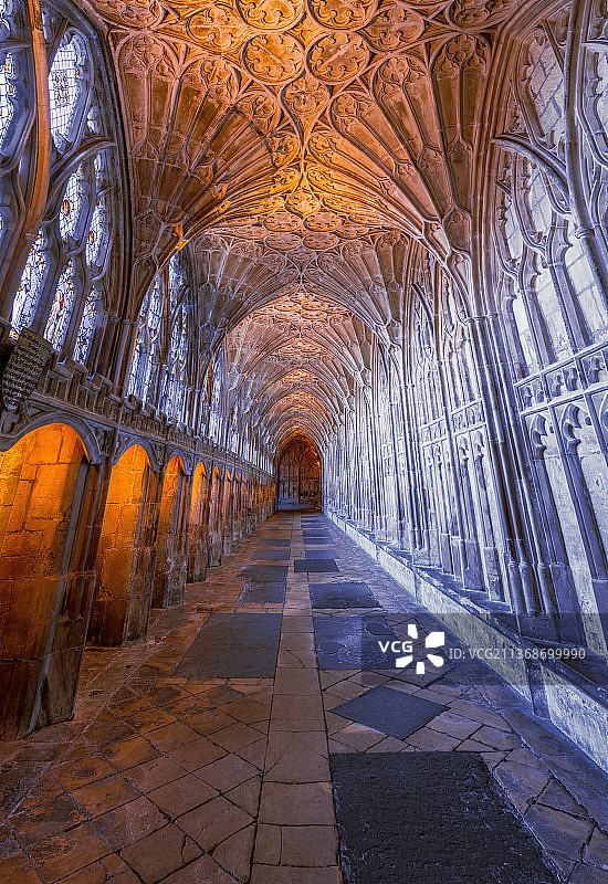 格罗斯特教堂走廊图片素材