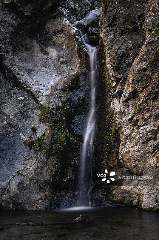 洛杉矶北部伊顿峡谷瀑布水池Eaton Canyon Waterfall图片素材