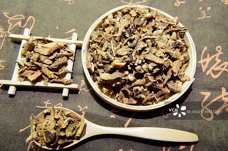 中药材盐知母图片素材