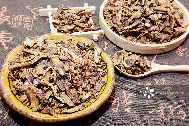 中药材盐知母图片素材