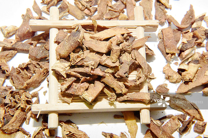 中药材盐知母图片素材