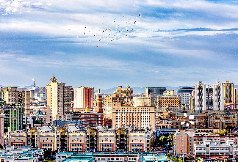 新疆乌鲁木齐红山公园国际大巴扎城市风光图片素材