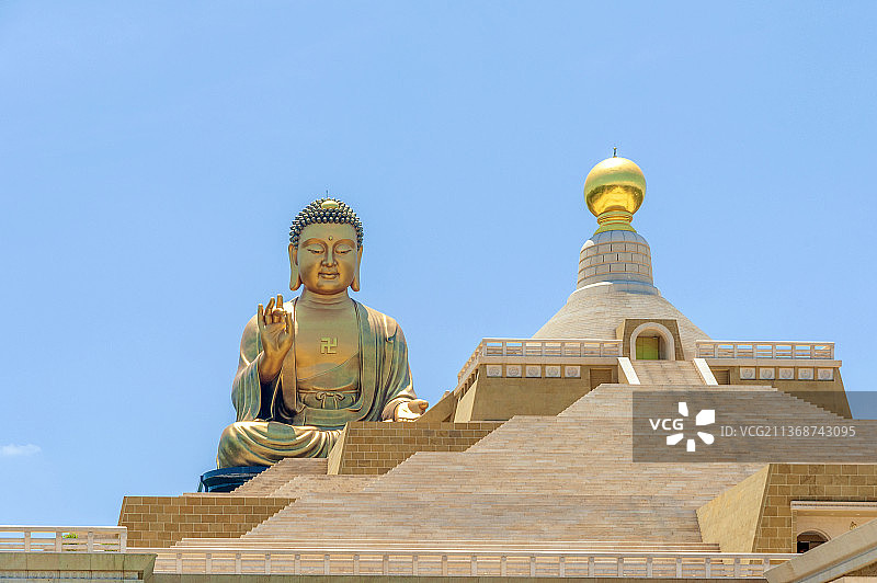 中国台湾高雄佛光山佛陀纪念馆佛光大佛图片素材