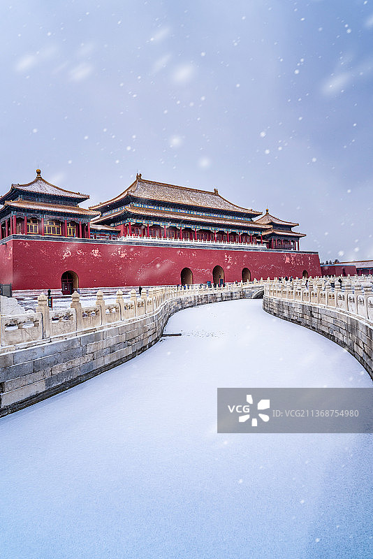 北京故宫雪景图片素材