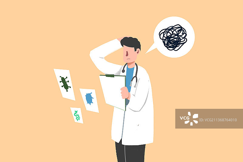 卡通手绘世界罕见病日医疗背景插画图片素材