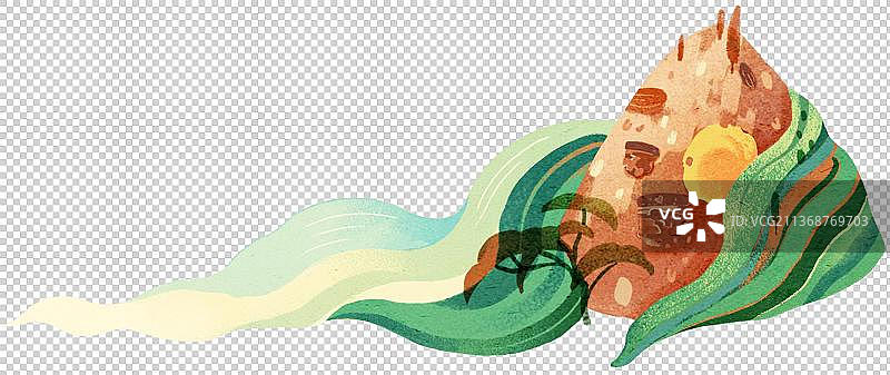 国潮风粽子山图片素材