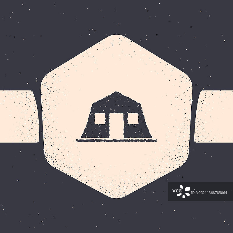 做旧风格军营站图标图片素材