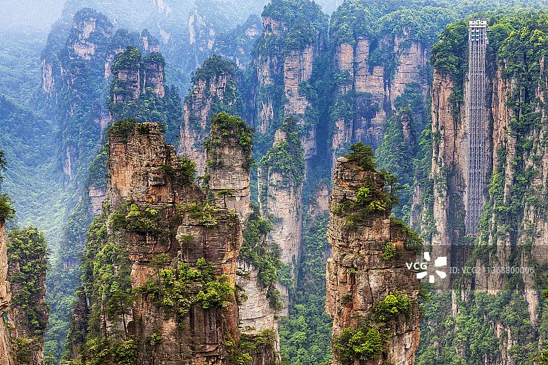 张家界百龙天梯图片素材