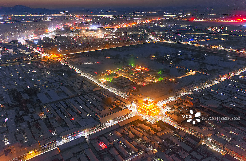 辽宁省葫芦岛市兴城市古城雪景图片素材