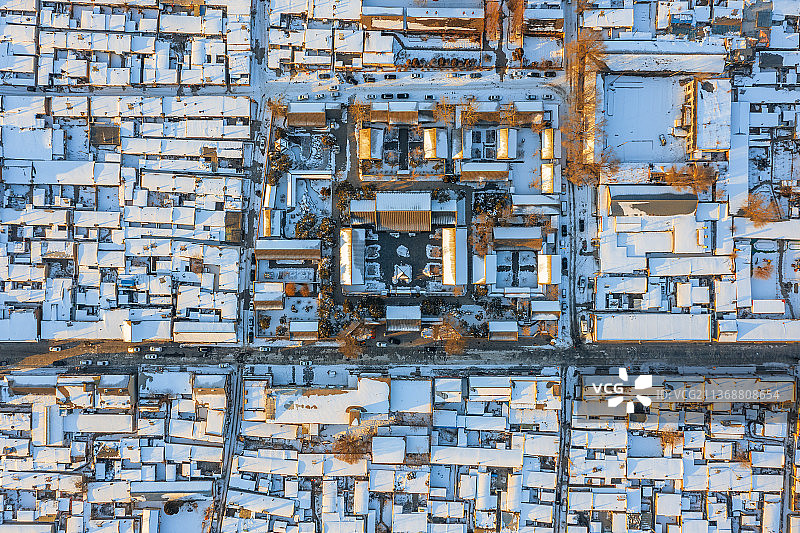 辽宁省葫芦岛市兴城市古城雪景图片素材