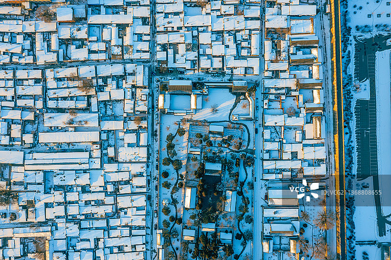 辽宁省葫芦岛市兴城市古城雪景图片素材