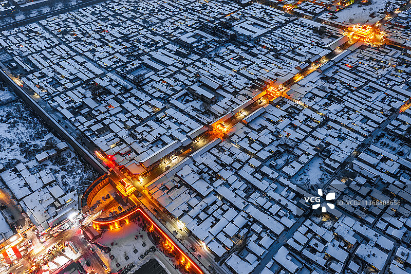 辽宁省葫芦岛市兴城市古城雪景图片素材