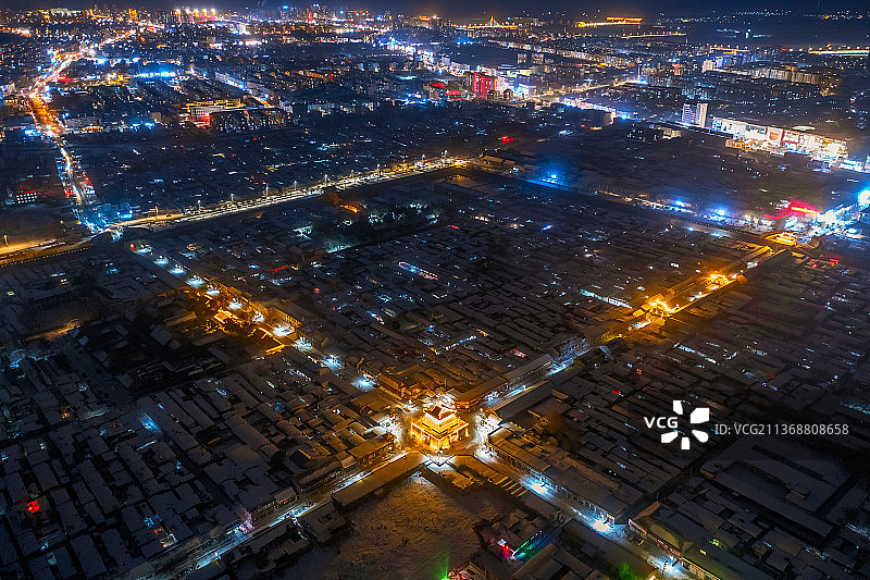 辽宁省葫芦岛市兴城市古城雪景图片素材