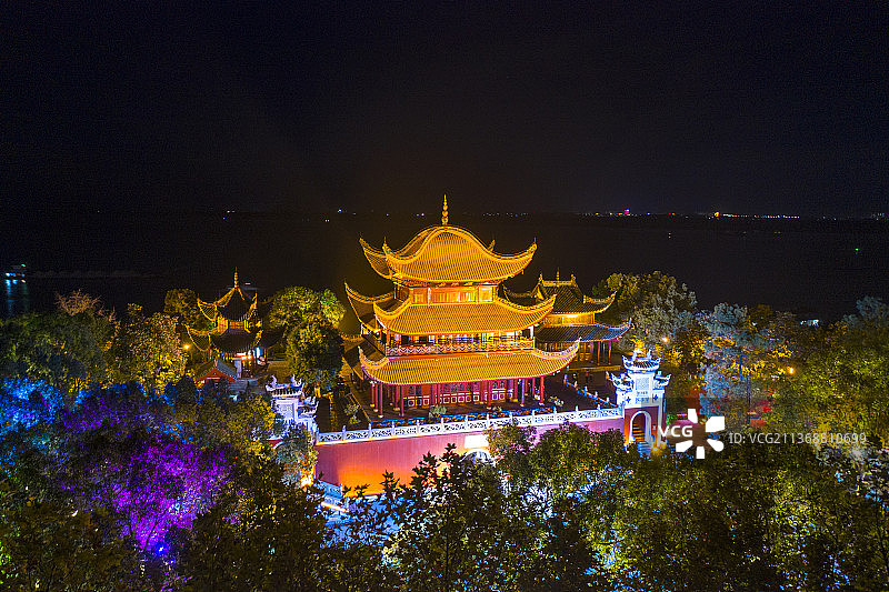 航拍湖南岳阳岳阳楼景区图片素材