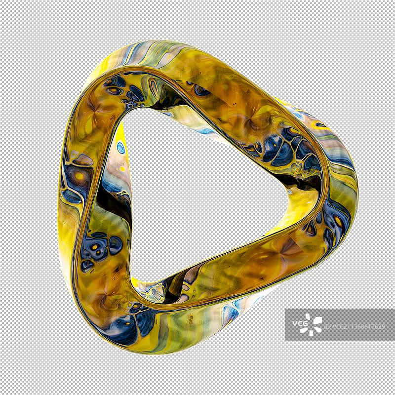 3D彩色玻璃质感莫比乌斯环免抠元素图片素材