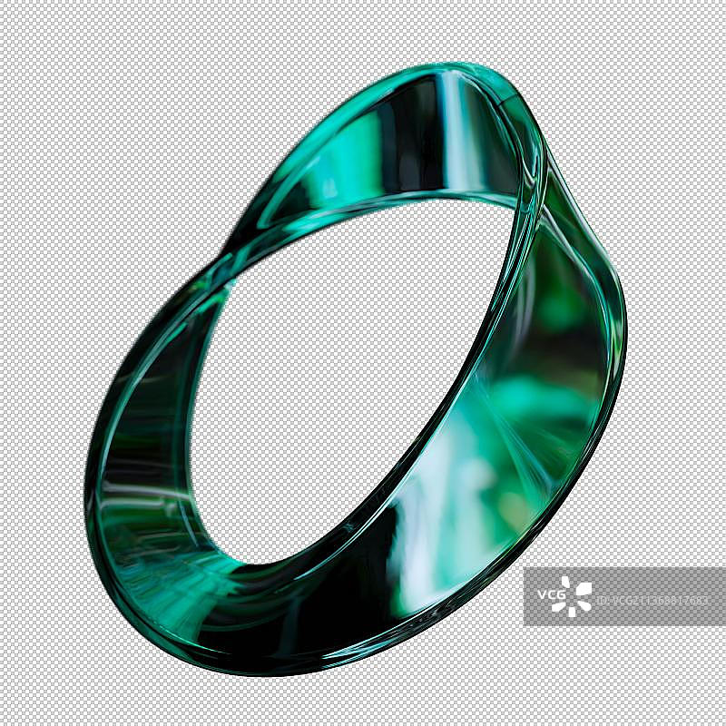 3D彩色玻璃质感莫比乌斯环免抠元素图片素材