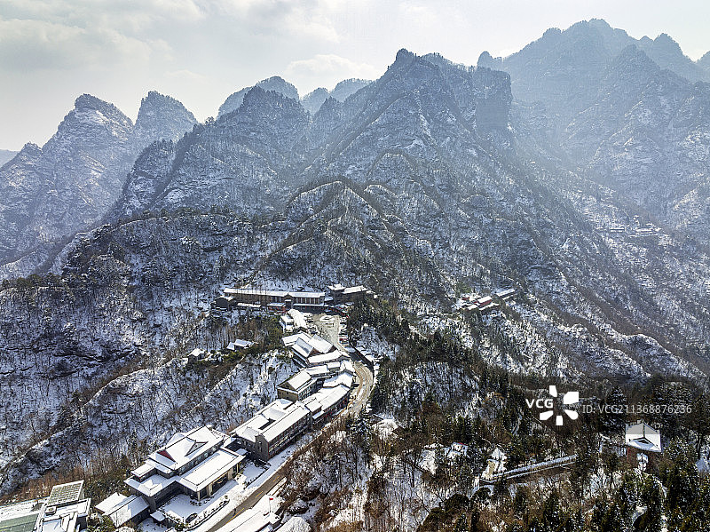 武当山南岩的雪景图片素材