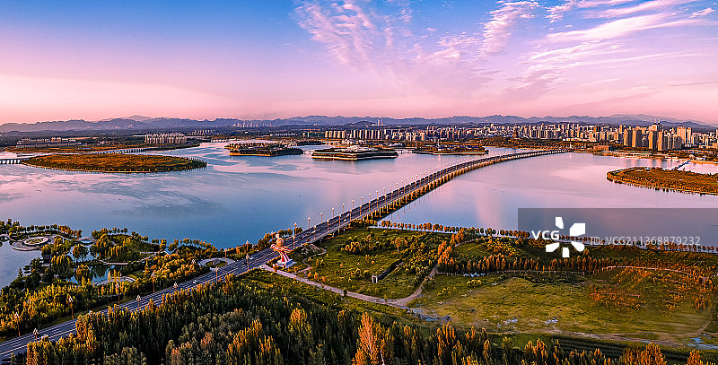 霞光潋滟 大湖美景图片素材