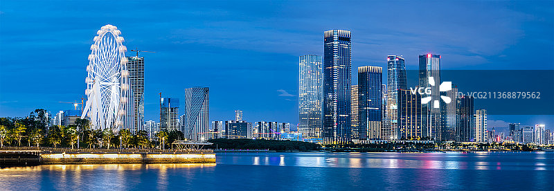 前海夜色图片素材