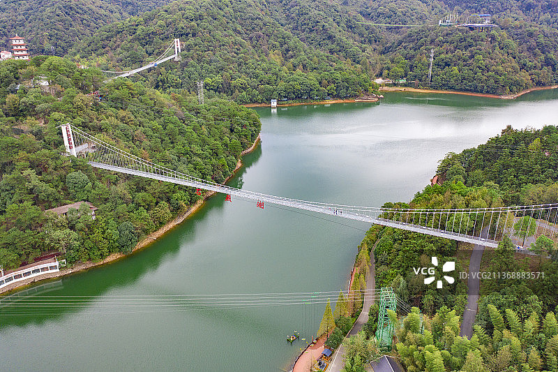 航拍湖南长沙石燕湖景区图片素材