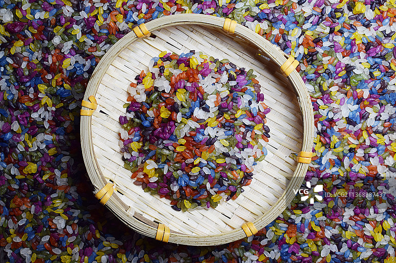 缤纷 五彩花糯米图片素材