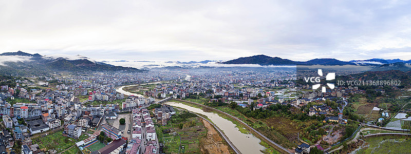小小闽清县，大大坂东镇图片素材