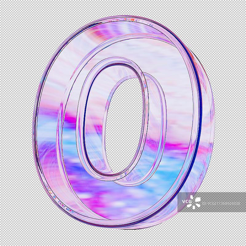 3D立体数字彩色玻璃质感免抠元素图片素材