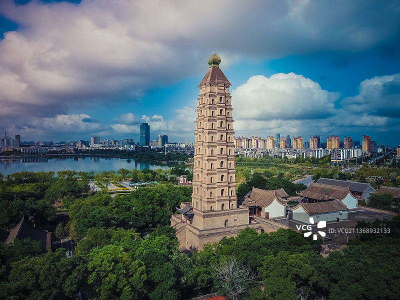 宁夏银川海宝公园北塔湖图片素材
