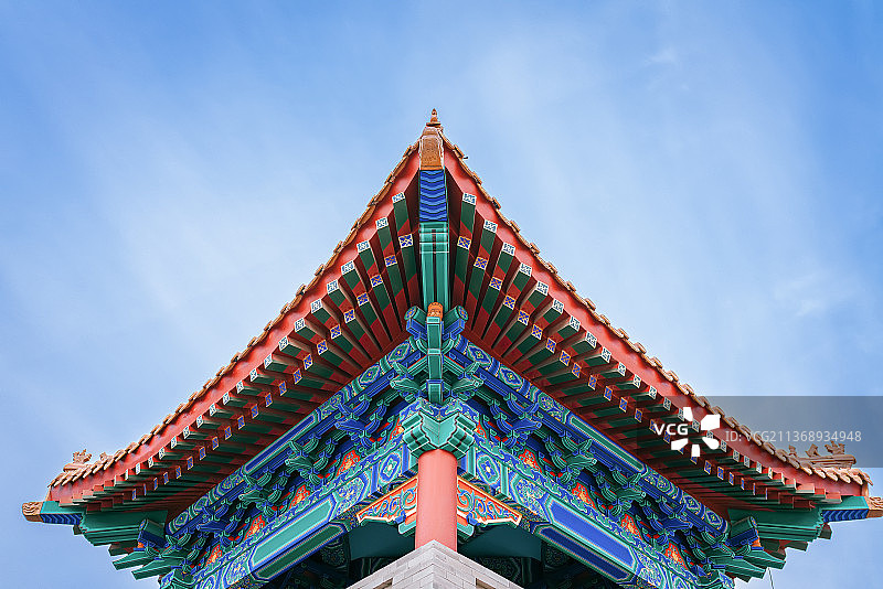 仿古传统建筑的屋檐图片素材