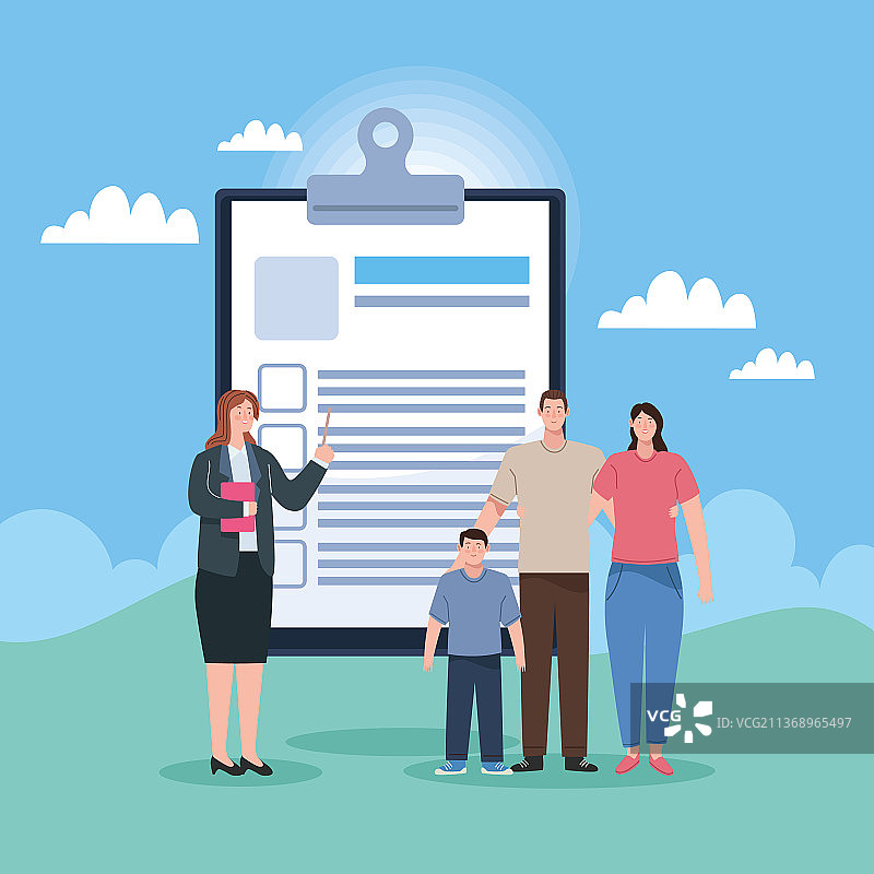 房屋保险与代理人图片素材