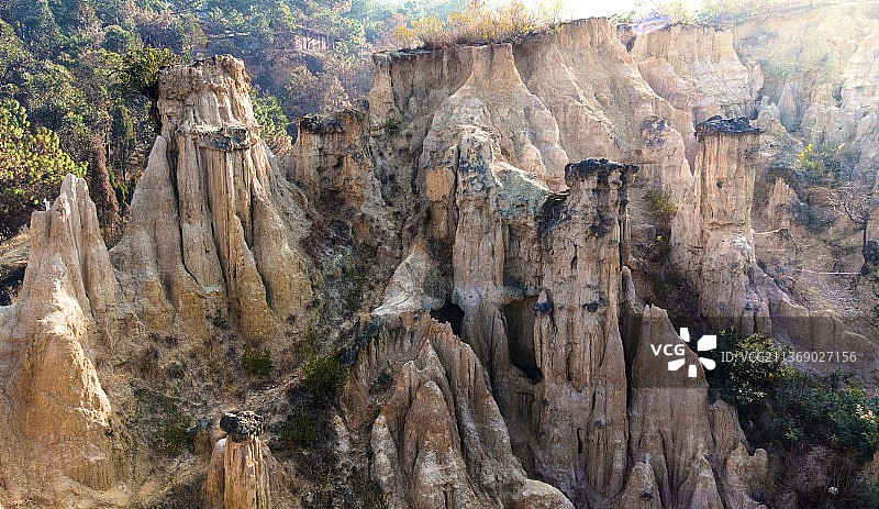 航拍四川西昌黄联土林景观图片素材