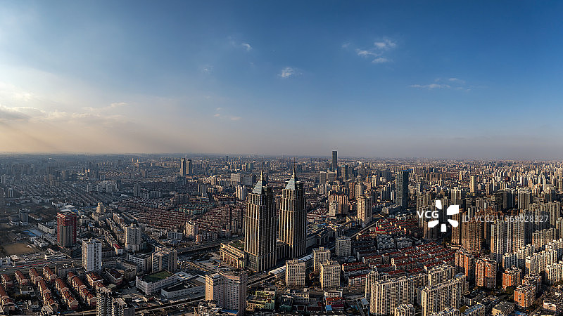 上海市普陀区环球港附近的全景图图片素材