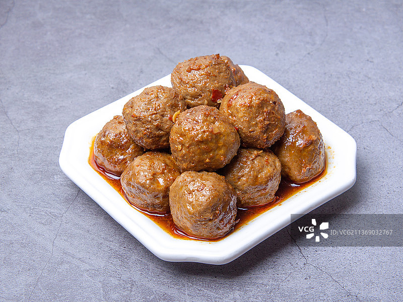 潮汕牛肉丸美食食品火锅丸子图片素材
