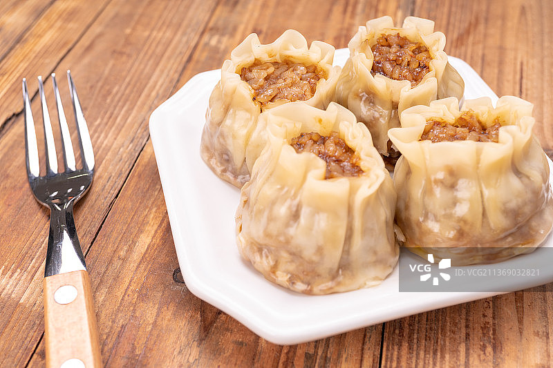 早餐面点食品烧麦锅贴小笼包图片素材