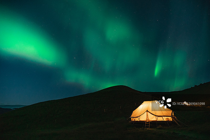 冰岛极光图片素材