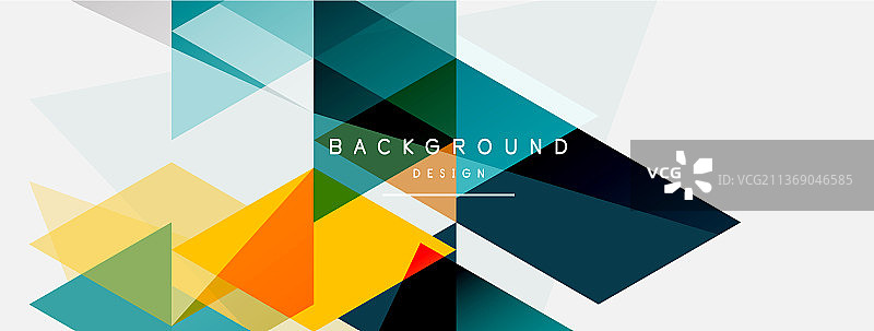 彩色三角形构成几何抽象图片素材