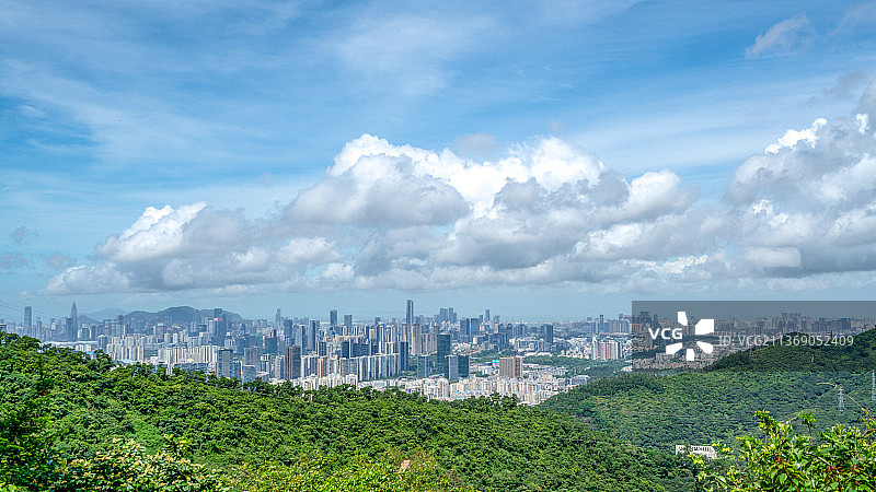 深圳南山区塘朗山公园城市景观图片素材