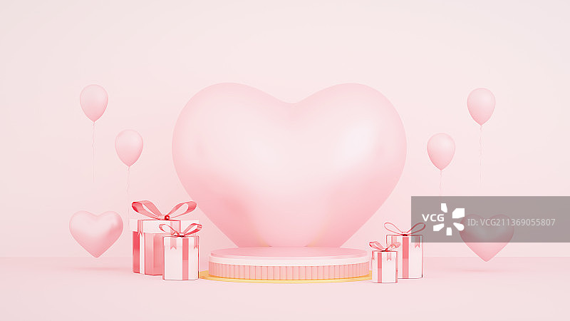 C4D情人节插画图片素材