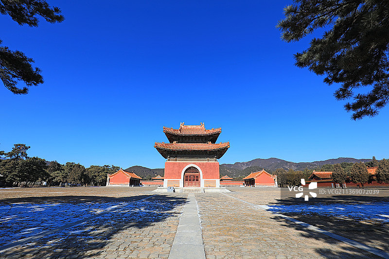 河北遵化清东陵裕陵（乾隆）小碑楼。图片素材