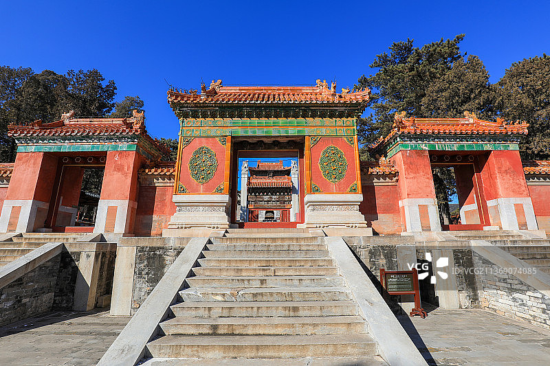 河北遵化清东陵裕陵（乾隆）琉璃花门图片素材