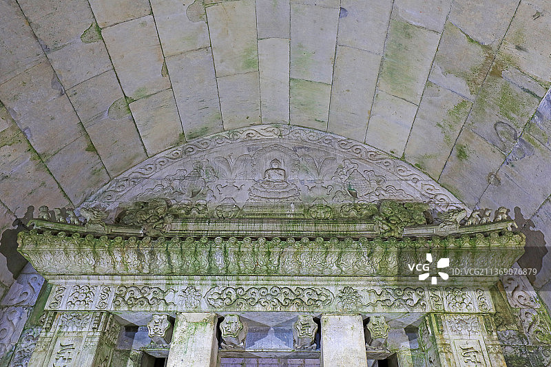 河北遵化清东陵裕陵（乾隆）地宫雕刻图片素材