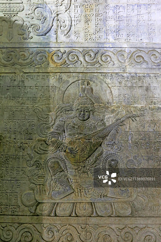 河北遵化清东陵裕陵（乾隆）地宫雕刻图片素材