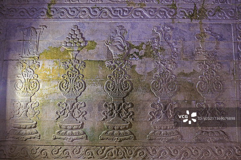 河北遵化清东陵裕陵（乾隆）地宫雕刻图片素材