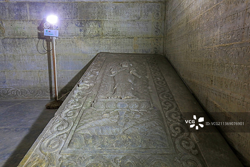 河北遵化清东陵裕陵（乾隆）地宫雕刻图片素材